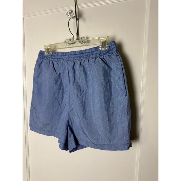 Vintage 90s Kathy Ireland Shorts Women's Medium Blue High Rise Nylon Baggy - Picture 3 of 6